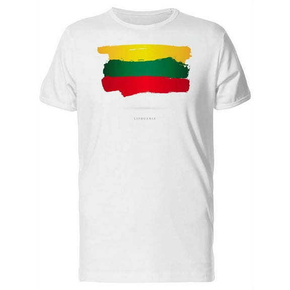 Grunge Watercolor Lithuania Flag Tee Men's -Image by Shutterstock