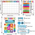 thumbnail image 3 of Juego de tablón de anuncios Tevxj, calendario colorido con estaciones y clima, 3 of 7