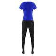 thumbnail image 2 of Aislor Combinaison de Ballet une Pièce à Manches Courtes pour Hommes, Bleu Royal m, 2 of 7