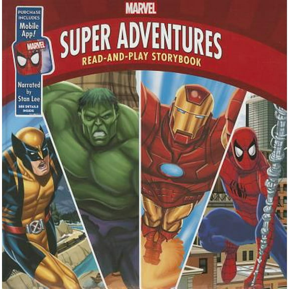 Pre-Owned Marvel Super Adventures: Read-and-Play Storybook: Purchase Includes Mobile App for iPhone and iPad! Narrated by Stan Lee (Hardcover) 1484704355 9781484704356