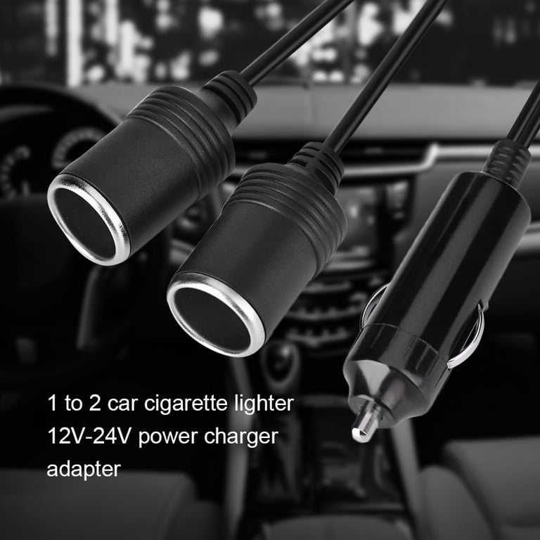 CableVantage 12V Double Power Dual Car Cigarette Lighter Socket Plug  Adaptor Charger Splitter
