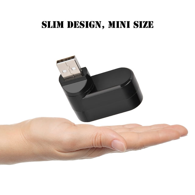 Multi Port Hub Usb Hub Abs Usb Hubs Ports Usb 2.0 Mini Rotate Splitter Adapter Hub For Pc Notebook Laptop Black