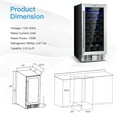 Spaco 15 Inch 30Bottle Wine Cooler with Temperature Memory, Digital