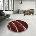 thumbnail image 4 of Ahgly Company Machine Washable Indoor Square Transitional Brown Red Area Rugs, 8' Square, 4 of 7