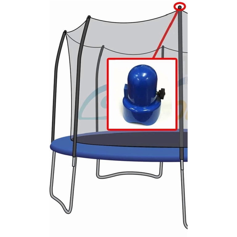 Lot 6 Capuchons Trampoline – Jaune, Plastique, 9x5 Cm, Fixation Filet Sécurité, Remplacement Poteau