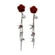 thumbnail image 2 of Pendientes para mujer, regalos para mujer. Encantadores pendientes de flores rojas y borlas de mariposas de temporada que irradian elegancia y sofisticación. Pendientes de rosas., 2 of 5