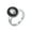 Silver, variant on Women's Oval Stainless Steel Ring Retro Personalized Twist Edge Ring Band Jewelry Black Size 7