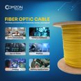 thumbnail image 2 of Singlemode Fiber Optic Cable, 6-Fiber OS 9/125 Micron, High-Speed Indoor Distribution, Plenum Rated, Yellow, 1000ft, 2 of 6