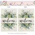 thumbnail image 5 of Spring Floral Welcome Garden Flag 12×18 Inch Double Sided for Outside Eucalyptus Small Burlap Seasonal Yard Flag, 5 of 6
