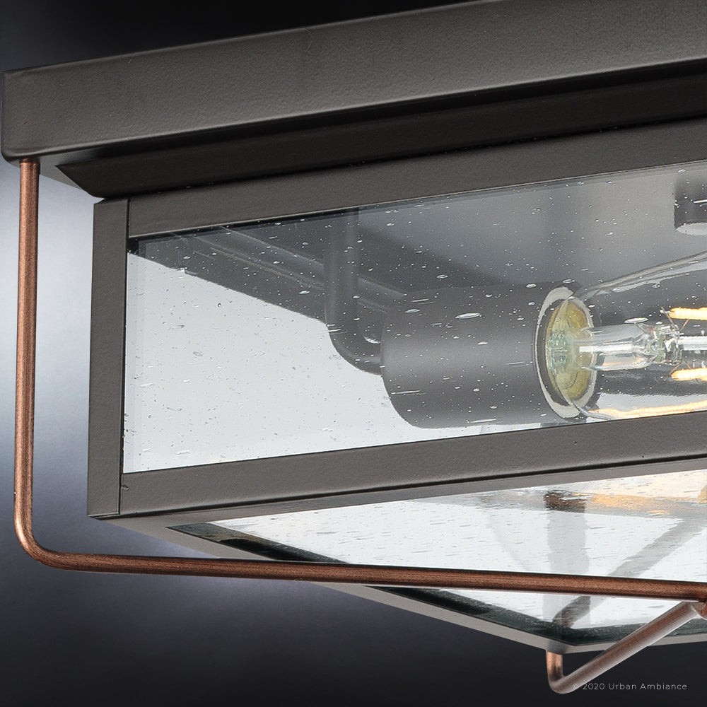 Luxury Vintage Ceiling Light, 5.5H x 11.5W, with Old World Style, Olde Bronze, UHP1330 by Urban Ambiance