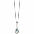 thumbnail image 3 of Stainless Steel Polished With Blue Glass Teardrop 17.75 In 2In Ext Necklace Made China -Jewelry By Sweet Pea, 3 of 8
