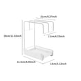 thumbnail image 4 of Estante De Esponja De Hierro Estante De Almacenamiento Para Fregadero De Cocina Organizador De Fregadero De Doble Capa Soporte De Esponja Montado En La Pared Soporte Para Cepillo De Jabón Con Bandeja Moyic  HA026947-02, 4 of 6