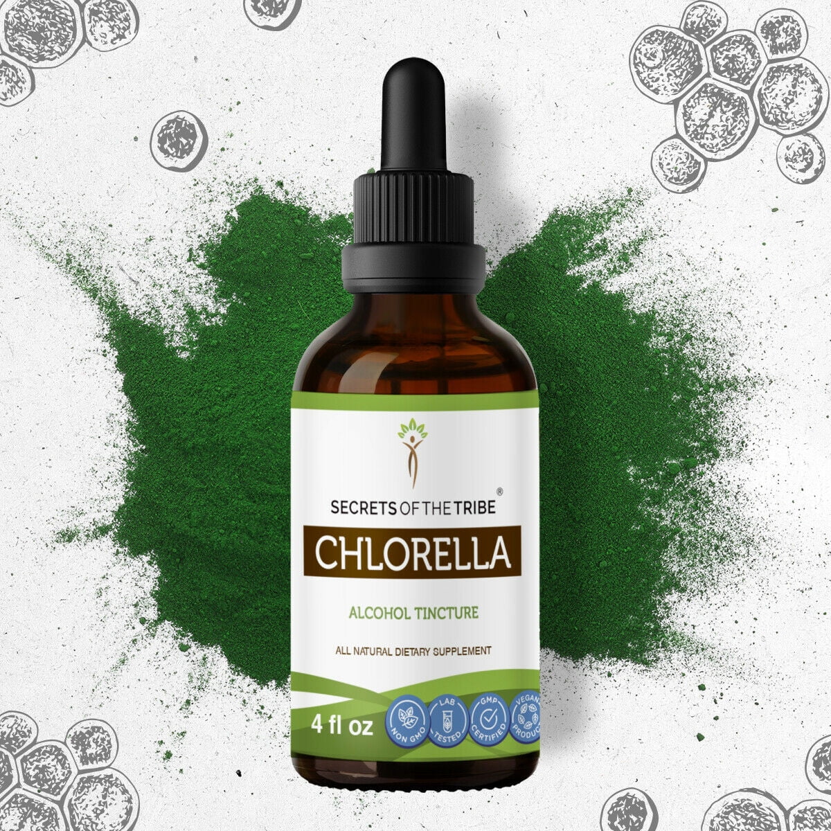 Chlorella Tincture Alcohol Extract, Organic Chlorella (Chlorella
