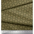 thumbnail image 2 of Soimoi Green Silk Fabric Scales Geometric Printed Craft Fabric by the Yard 42 Inch Wide, 2 of 3