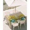 thumbnail image 2 of 60x84 Inch Outdoor Tablecloth with Umbrella Hole Zipper Rectangle Sage Green Truck Rectangular Tablecloths Outside Waterproof Farmhouse Sunflowers Burlap Plaid Patio Table Cloth Cover for Picnic, 2 of 8