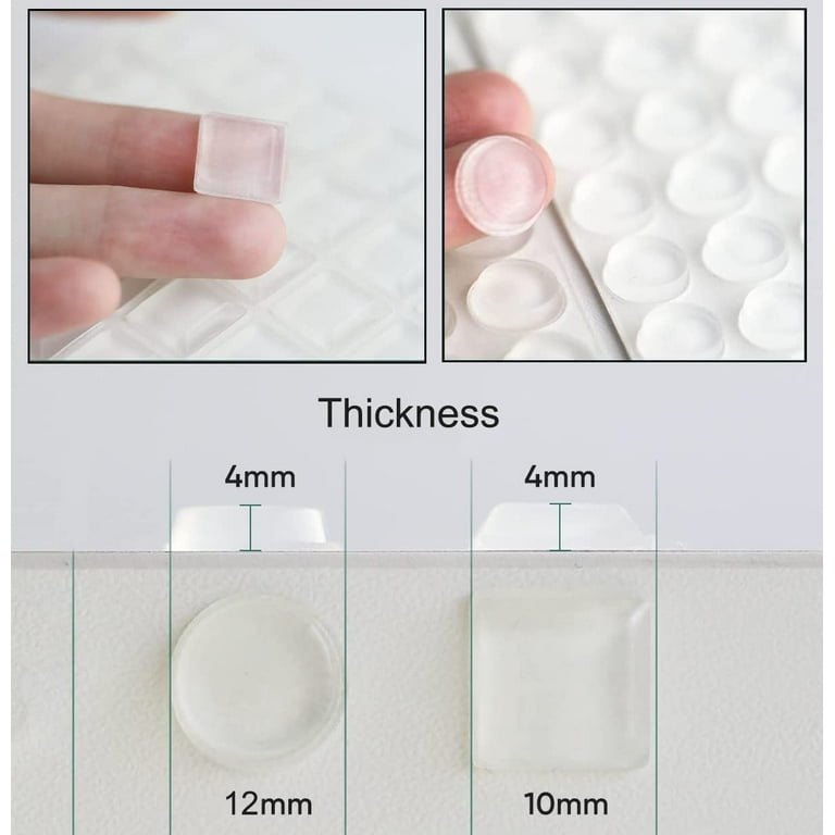 Cabinet Door Bumpers, Self-Adhesive Clear Rubber Door Stopper