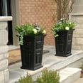 thumbnail image 3 of Wyndham 24in Tall Planter - Black - 2-Pack, 3 of 7