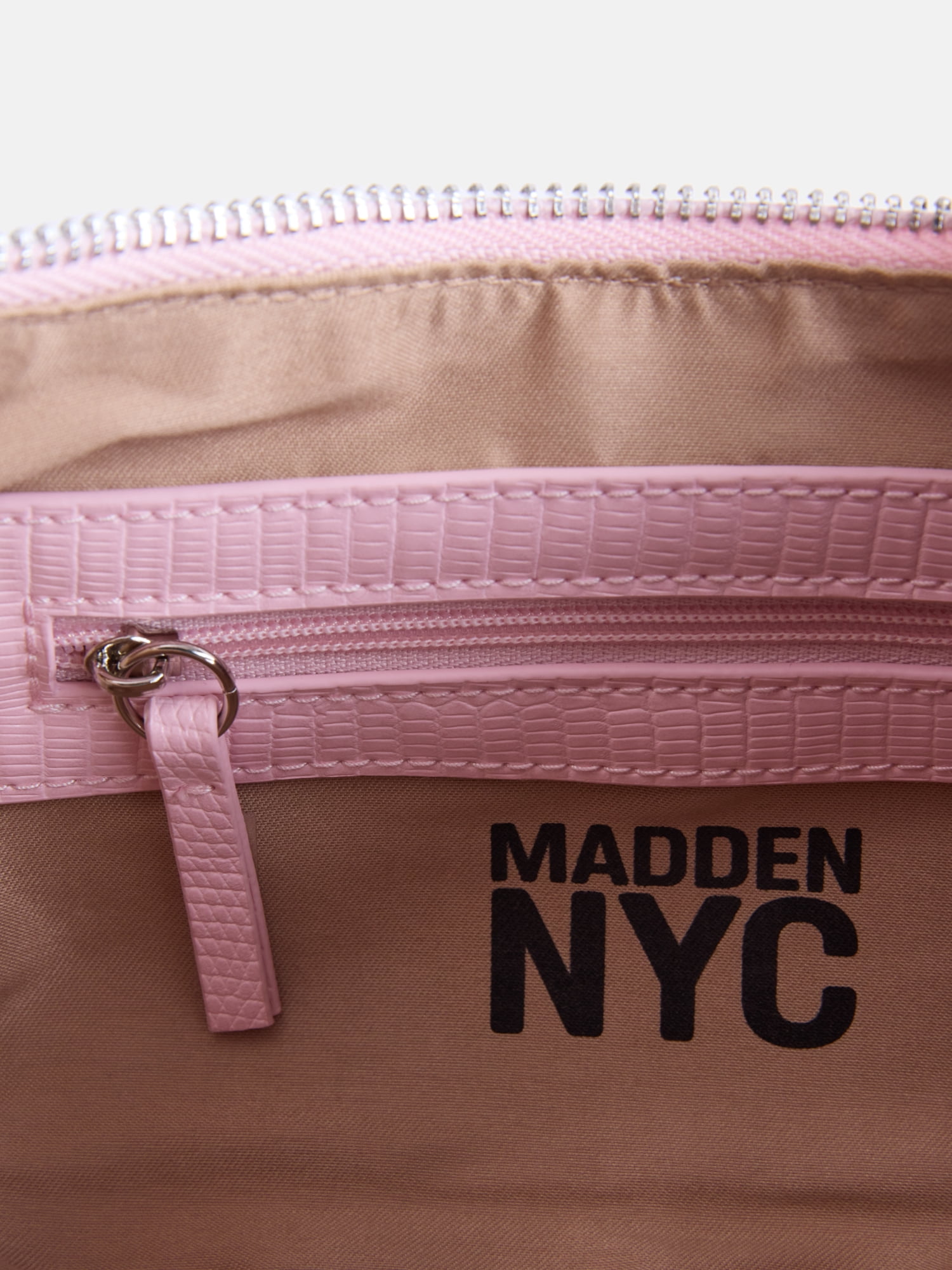 Madden NYC Women's Curved Baguette Shoulder Bag, Pink