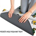 thumbnail image 3 of Cartoon Tractors Green White Pattern Hot Yoga Mat Towel Non Slip for Hot Yoga - Quick-Drying Yoga Mat Cover with 4 Corner Pockets with Travel Bag - Hot Yoga Towel Non Slip 70"x26", 3 of 6