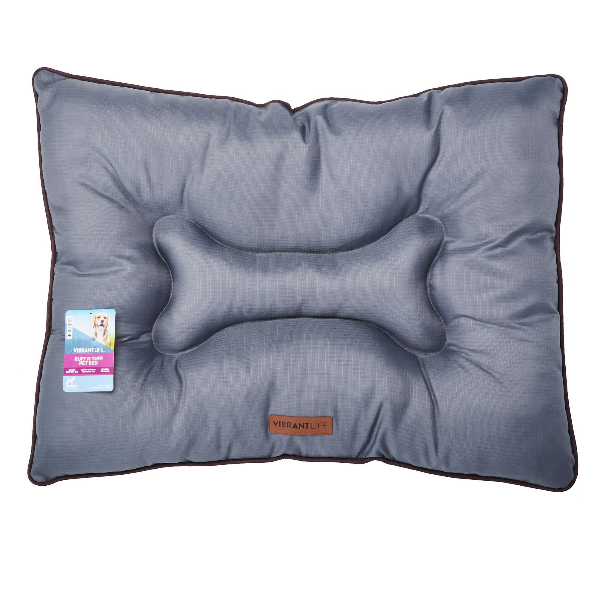 Vibrant Life 27 X 36 Ruff N Tuff Indoor Outdoor Durable Pet Bed Medium Gray Walmart Com Walmart Com