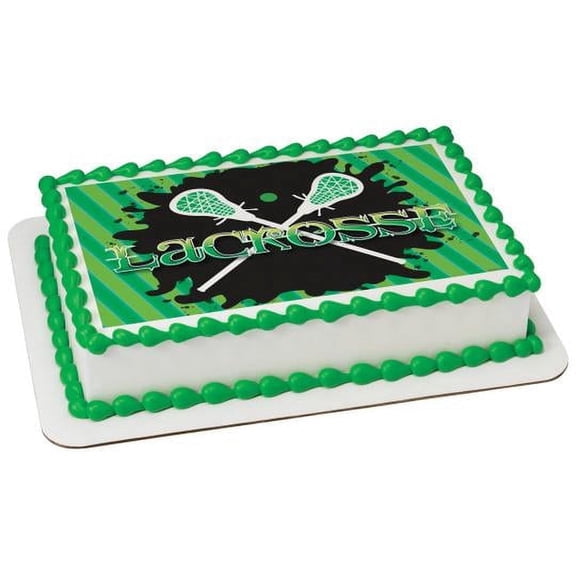 Lacrosse Edible Cake Topper Image - 1/4 Sheet - ABPID13165