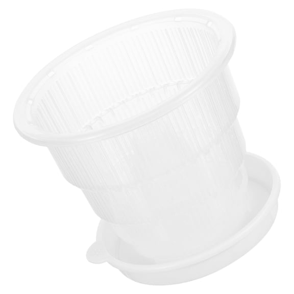 HOMEMAXS 1 Set Small Orchid Planter Grow Pots Orchid Cup Transparent Plastic Orchid Planter with Tray