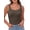 Brown, variant on Womens Sleeveless Scoop Neck Tank Top Ribbed Fitted Summer Basic Slim Cute Tops Color S