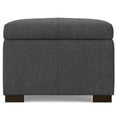 thumbnail image 5 of Gabbie 48 inch Wide Rectangular Storage Ottoman in Slate Grey Polyester Linen, 5 of 13