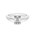 thumbnail image 3 of IGI Certified 1 Carat Emerald Shape Lab Grown Diamond Engagement Ring | 14K White Gold | Agnes Criss Cross Prong Solitaire Diamond Ring | FG-VS1-VS2 Quality Friendly Diamonds, 3 of 6