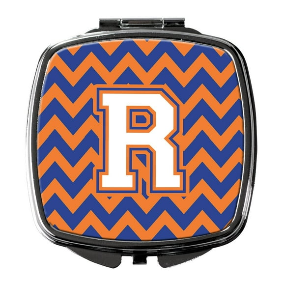 Letter R Chevron Blue and Orange 3 Compact Mirror CJ1060-RSCM