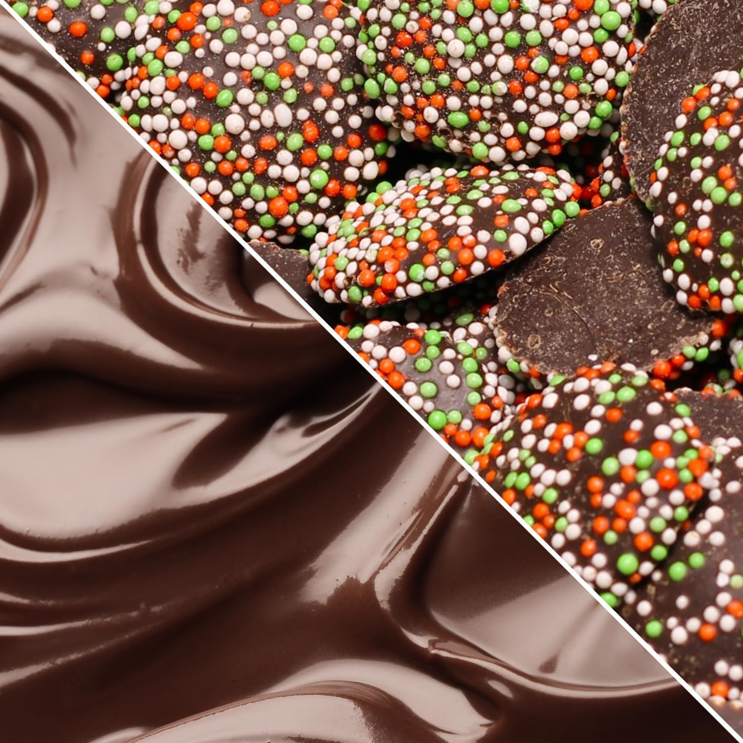 Christmas Dark Chocolate Nonpareils Candy by Its Delish, 5 Lbs Bulk Bag