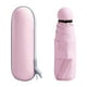 thumbnail image 5 of Paraguas de viaje para hombres y mujeres, paraguas para el sol y la lluvia, miniparaguas, sombrilla, rosa con estuche, 5 of 9
