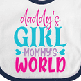 thumbnail image 4 of Inktastic Baby Daddy's Girl Mommy's World Cute Design Girls Baby Bib, 4 of 4