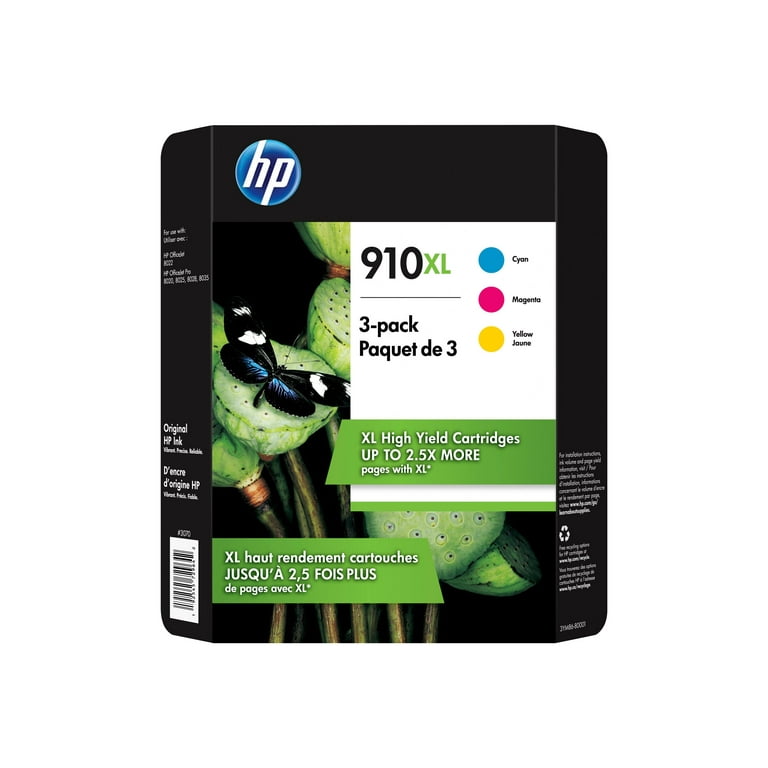 はる HP 910XL High Yield Ink Cartridges - Cyan, Magenta, Yellow
