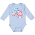 thumbnail image 3 of Inktastic Cute Axolotl Birthday with Cupcake Boys or Girls Long Sleeve Baby Bodysuit, 3 of 5