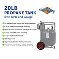 thumbnail image 5 of Flame King YSN20HOG Horizontal & Vertical Propane Cylinder with Premium OPD & Built-in Gauge, Gray, 5 of 11