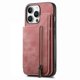 thumbnail image 2 of For iPhone 16 Pro Max Case with Zipper Card Holder Leather+TPU Phone Cover - Pink, 2 of 5