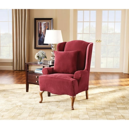 Sure Fit Stretch Pique Wing Chair Slipcover