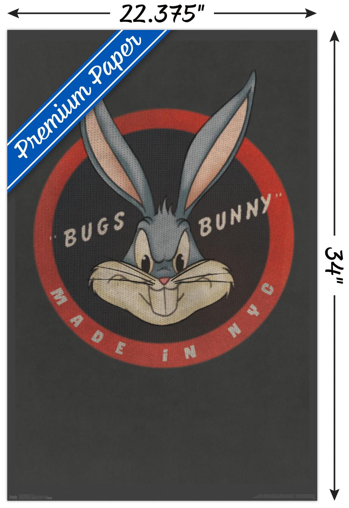 Looney Tunes - Bugs Bunny - NYC Wall Poster, 22.375\