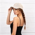thumbnail image 6 of HuangHuanChen Classic Baseball Cap For Women Men Adjustable Breathable Baseball Cap with Diamond Casual Sports Cap Hat Solid Color Sun Hat Summer New Trendy Light Green One Size, 6 of 6