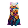 thumbnail image 3 of Tropical Floral Sundress for Women Summer Vacation Sleeveless A Line Casual Tank Beach Dress, 3 of 4