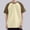 Beige, variant on Dianli Shirts for Men Solid Color Lapel T Shirt Short Sleeve Round Neck Casual Fashion Top Lightweight Quick Dry Breathable Stretch Moisture Wicking Perfect for Travel Office Weekend Activewear