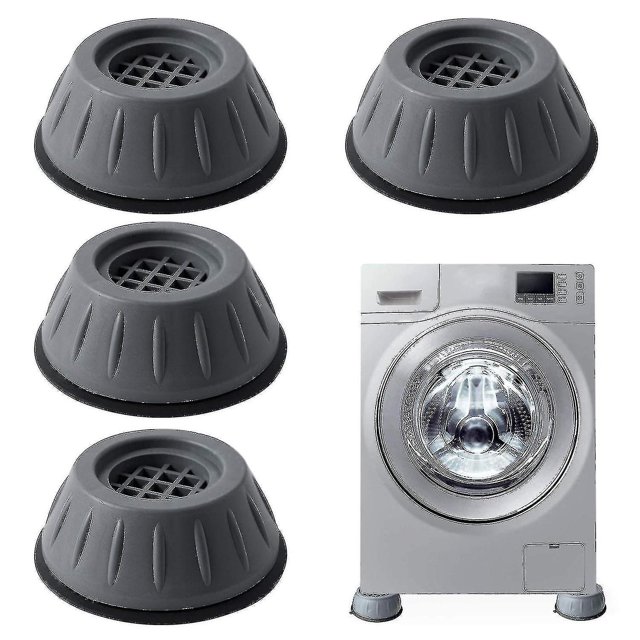 Paquete de 4 almohadillas antideslizantes para pies de lavado, amortiguador de vibraciones, almohadilla de goma para pies