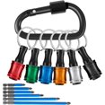 thumbnail image 1 of HUGFEGWE 6PCS Bit Holders 1/4 Socket Quick Release Bit Holder Hex Shank Screwdriver Bit Holder for Impact Driver Drill Bit Keychain Extension Bar for Tools & Home Improvement Gift (6PCS) CJB91-83140, 1 of 7