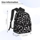 thumbnail image 2 of Disketp Black White Leaves Mochila Ligera Clásica con Múltiples Bolsillos, Mochila Casual para Hombre y Mujer, Ideal para Escuela, Trabajo y Viajes, 2 of 6