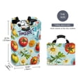thumbnail image 2 of Yayeee Freestanding Laundry Hamper with Handle Collapsible Large Storage Basket for Clothes, Green Tomatoes, 2 of 7