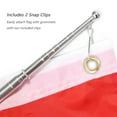 thumbnail image 3 of (1.2m) - 1.2m Telescopic Handheld Flagpoles, ANLEY Portable Staff with Clips - Lightweight Extendable Stainless Steel with Anti-Slip Grip - Collapsable Flag Pole for Tour Guides & Pointer for Teachers, 3 of 5