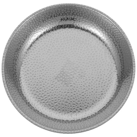 

HOMEMAXS Round Plate Stainless Steel Dish Vintage Dish Metal Plate Camping Plate