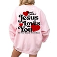thumbnail image 4 of Jesus Loves You Christian Mental Health Unisex Sweatshirt – Inspirational Bible Verse Sweater, Faith-Based Comfort Apparel, Religious Gift for Men and Women, 4 of 7