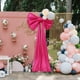 thumbnail image 4 of Gran arco decorativo de poliéster | Decoración de pared para fiestas rosa rosa y rosa brillante | Acento de cinta de 20 pulgadas | Elegante adorno navideño para el árbol de Navidad | 1 Pack, 4 of 6